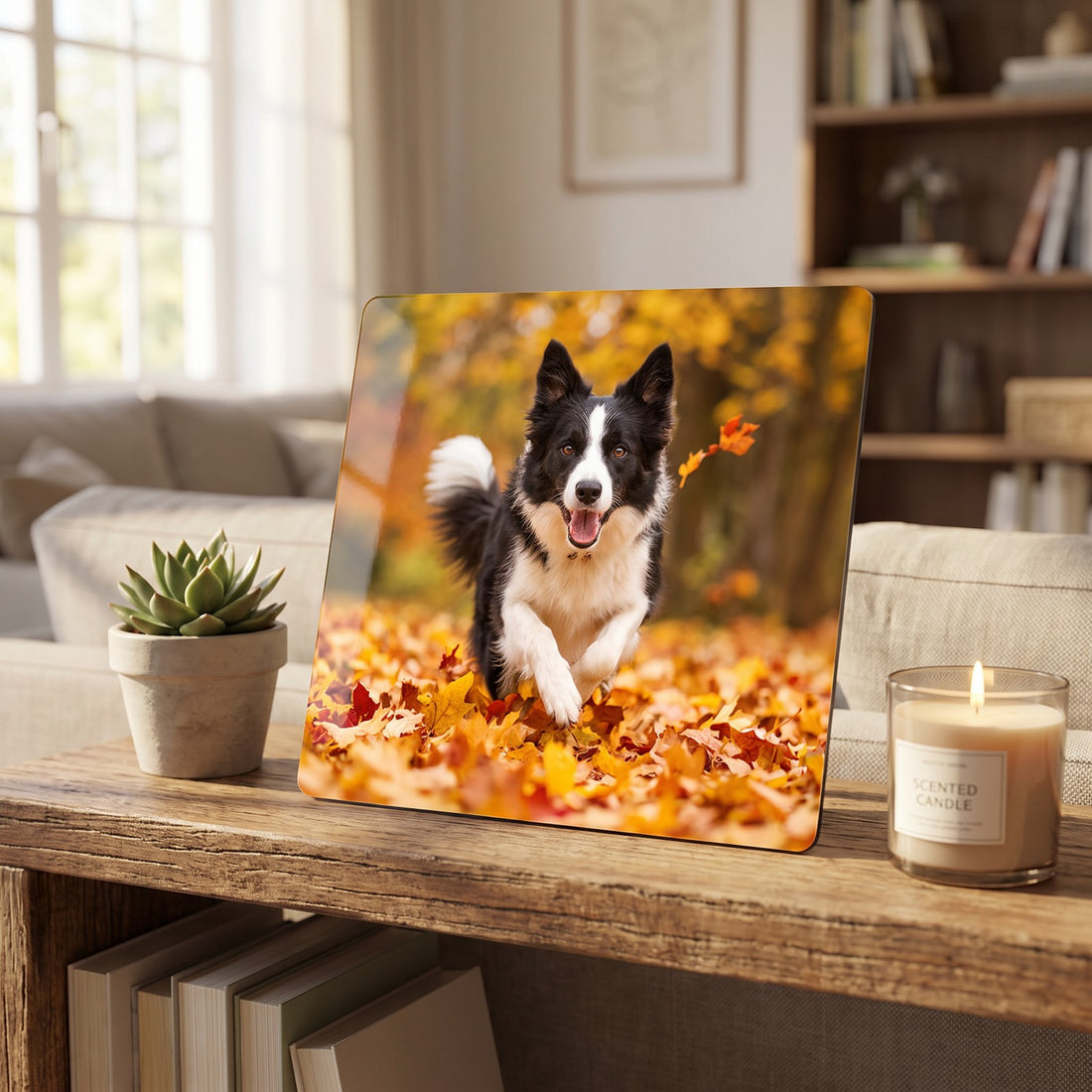 HD Metal Photo Print, 5 x 7 in, with a design printed on it