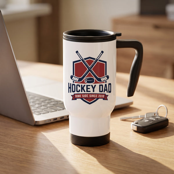 Stainless Photo Travel Mug, 14 oz, with a design printed on it | hhs