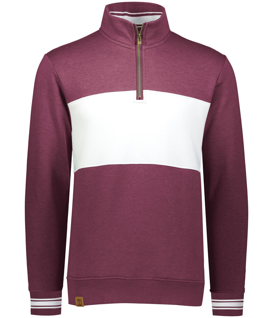 Maroon Heather/White
