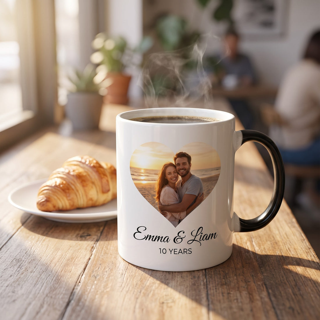 11 oz Magic Photo Mug, Black, with a design printed on it