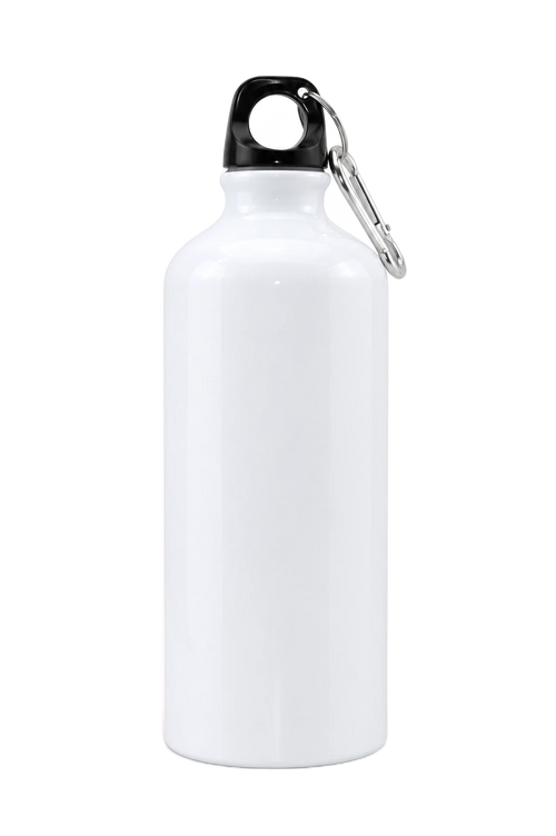 20 oz Aluminum Photo Water Bottle, White, plain | hhs