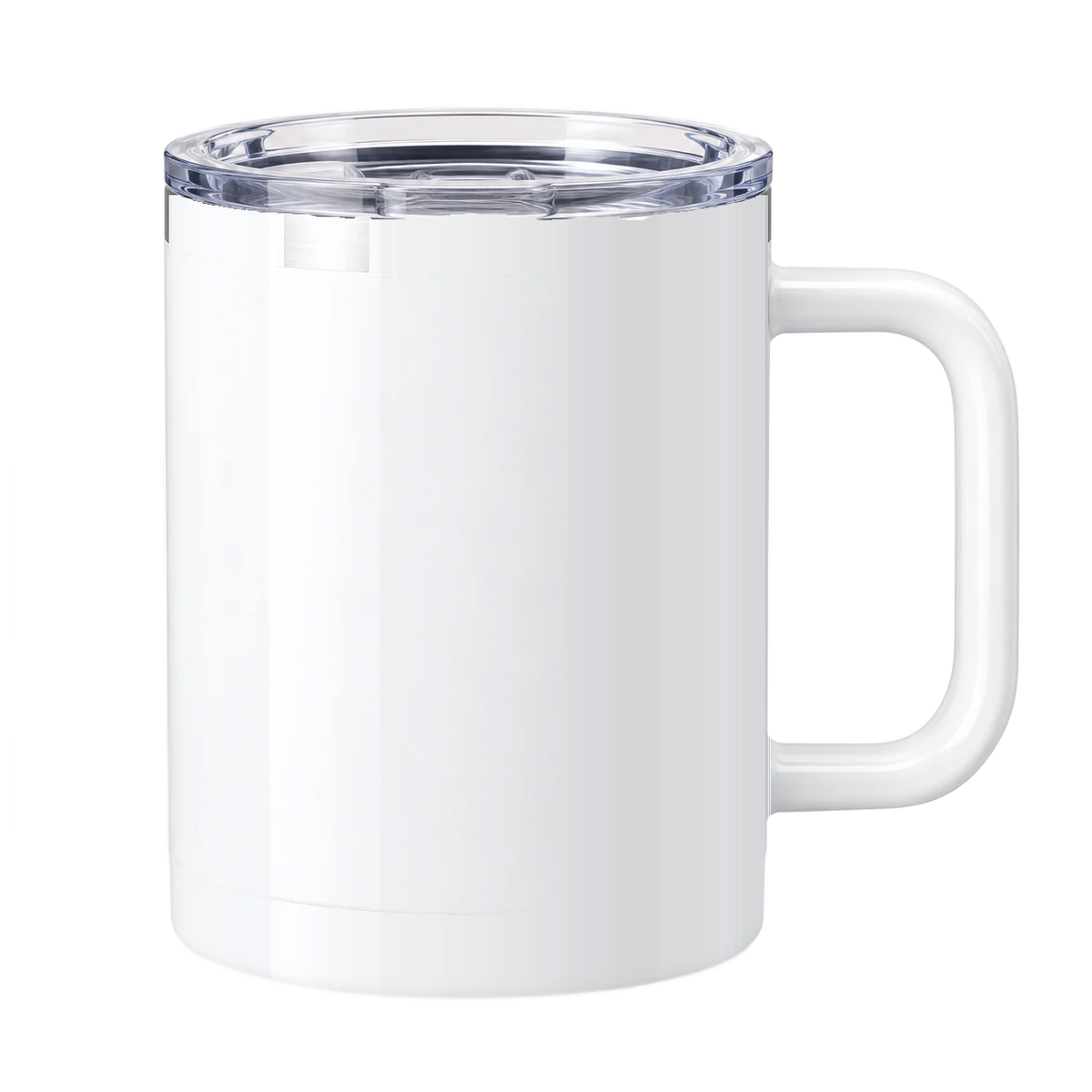 13 oz Stainless Photo Coffee Mug, White, plain | hhs