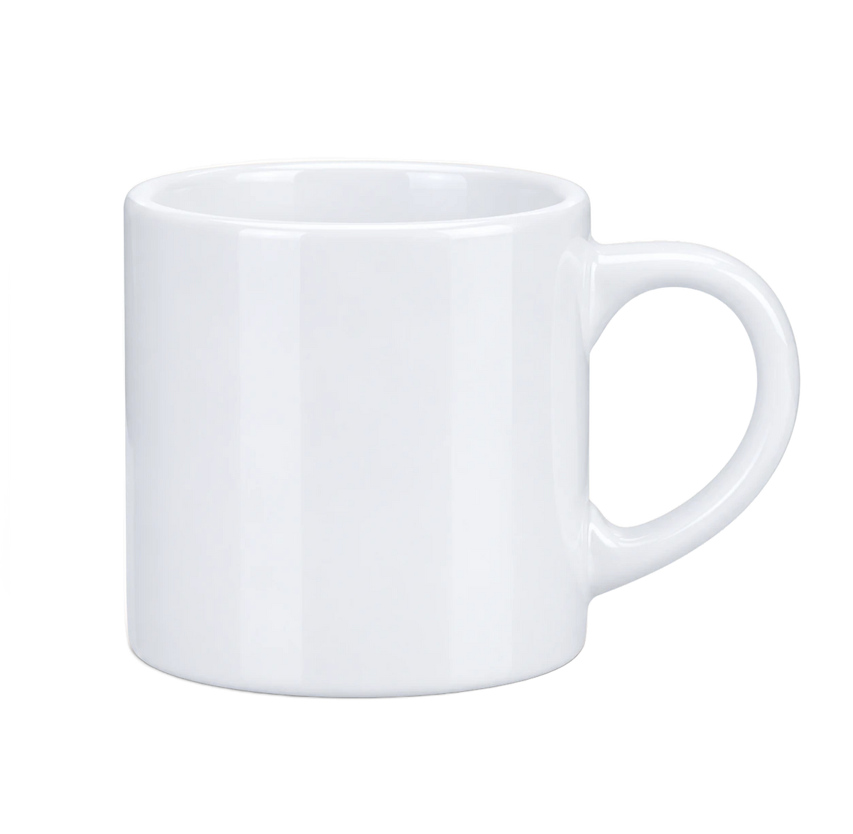 6 oz Espresso Photo Mug, White, plain | hhs
