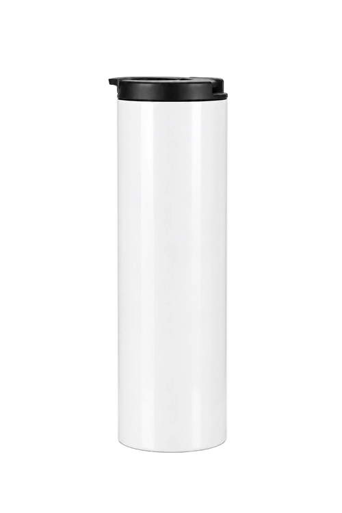 17 oz Stainless Photo Flask Bottle, White, plain | hhs