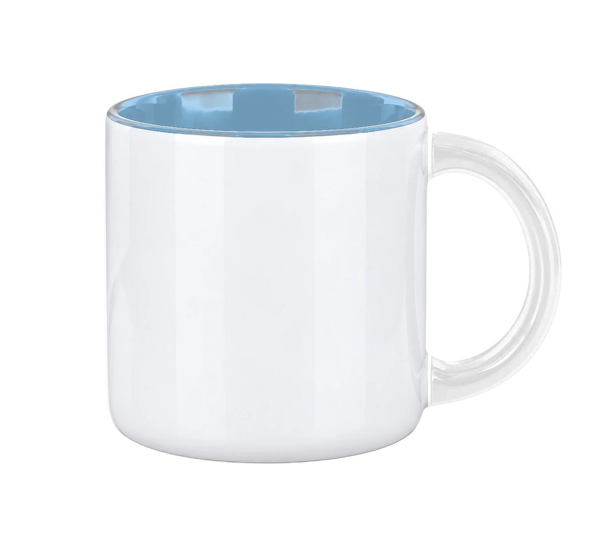 14 oz Photo Mug, Light Blue inside, plain | hhs
