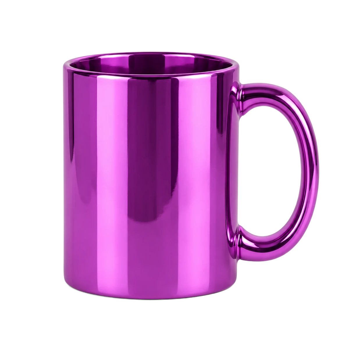 11 oz Metallic Purple Photo Mug, Purple, plain | hhs
