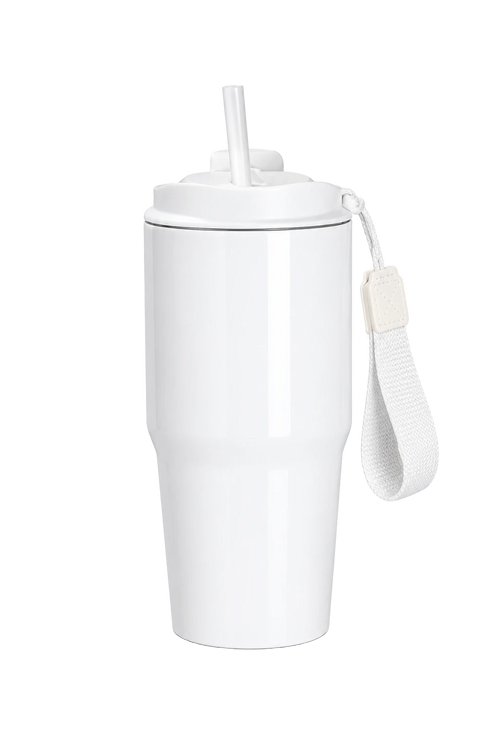 20 oz Stainless Photo Tumbler with Carry Lid, White, plain | hhs