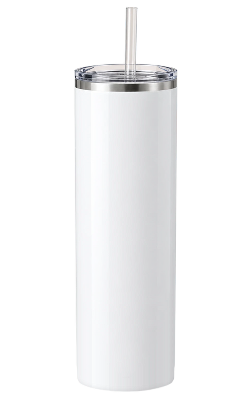20 oz Stainless Photo Tumbler, White, plain | hhs