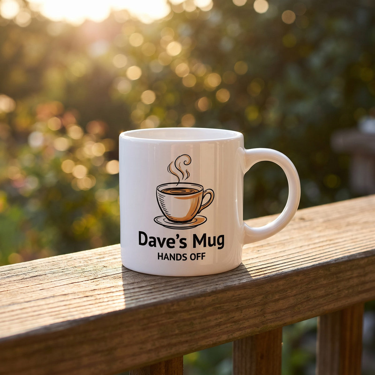 6 oz Espresso Photo Mug, White, with a design printed on it | hhs