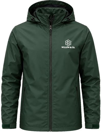 Custom branded rain jacket